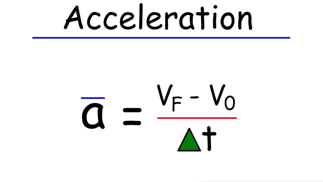 Acceleration – Formula
